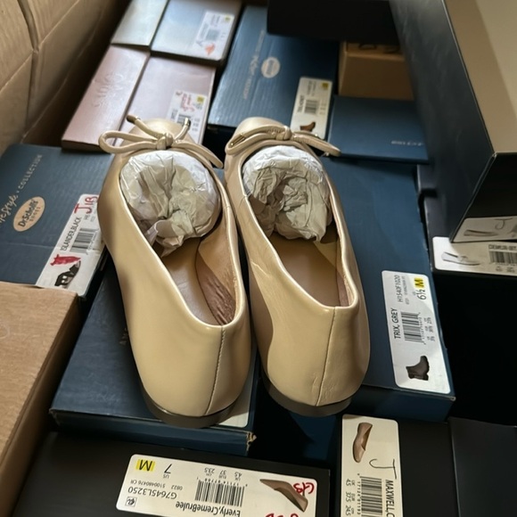 NATURALIZER   Poetic Womens Bow Square Toe Ballet Flats In Porcelain - Picture 7 of 7